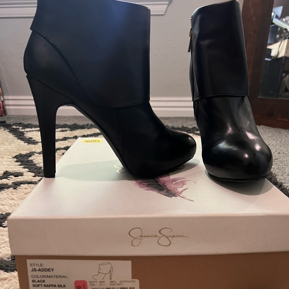 Jessica Simpson Black Heeled Boots